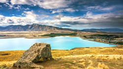 Xl New Zealand High Angle View Of Lake Tekapo